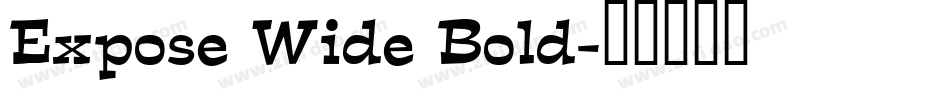 Expose Wide Bold字体转换